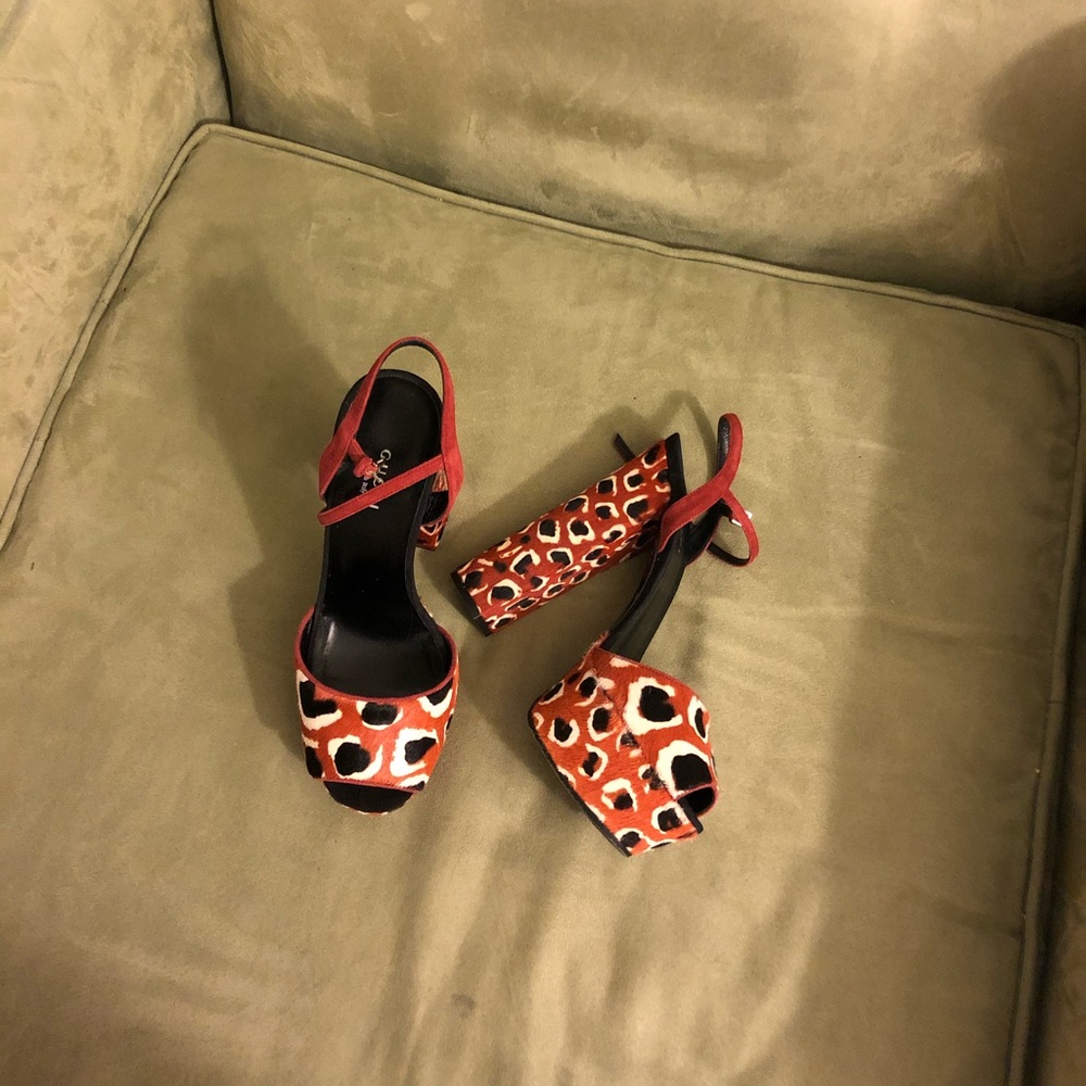 Gucci Claudie Leopard Sandal